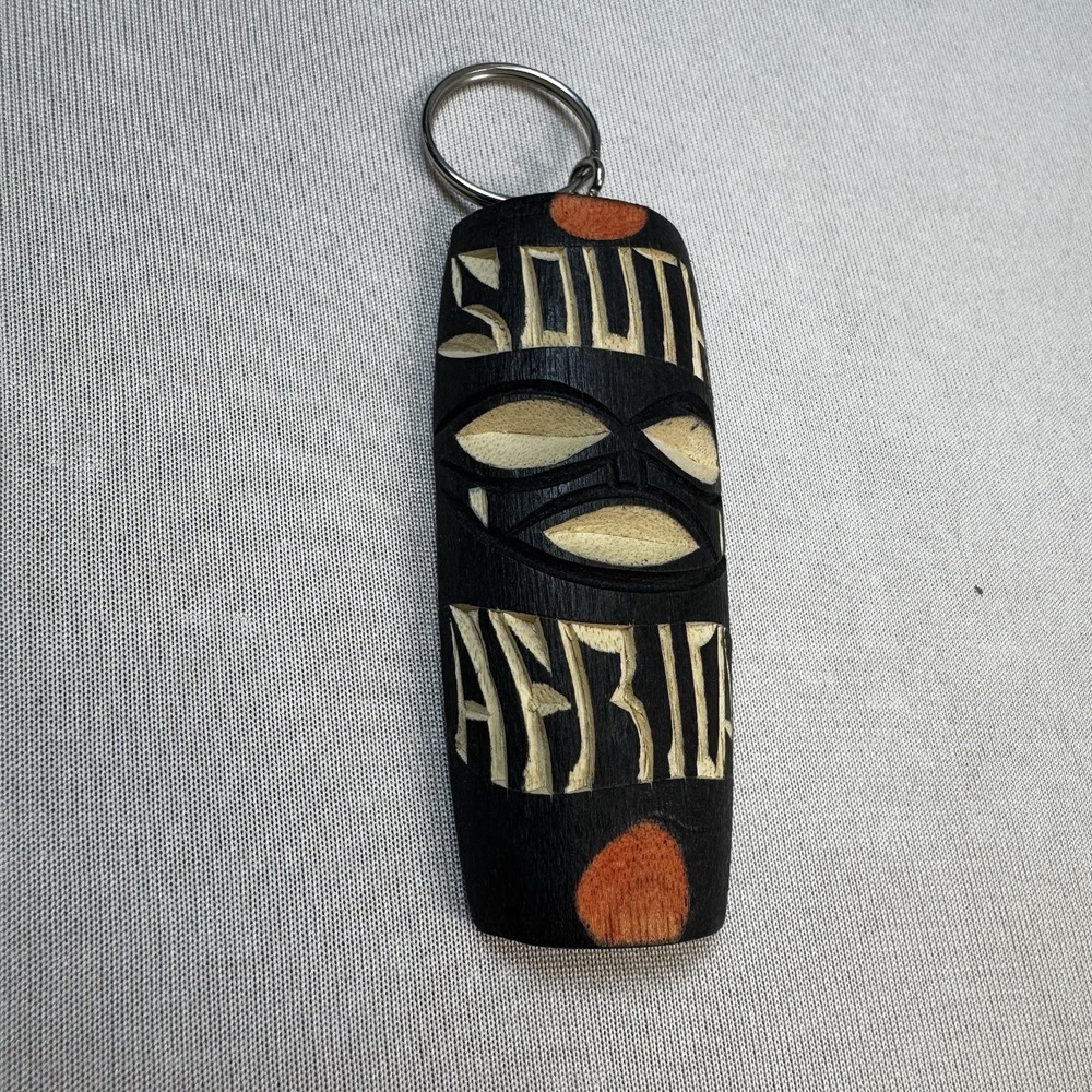 South Africa Keychain Wood Carving Hand Carved